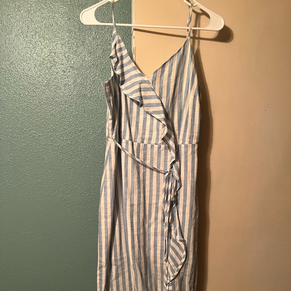 Blue and white strip dress